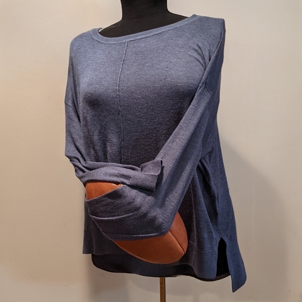 H&M Denim Blue Knit Sweater Size L